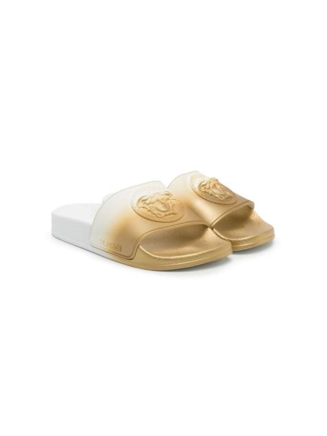 versace collection teenslippers|Versace kids shoes.